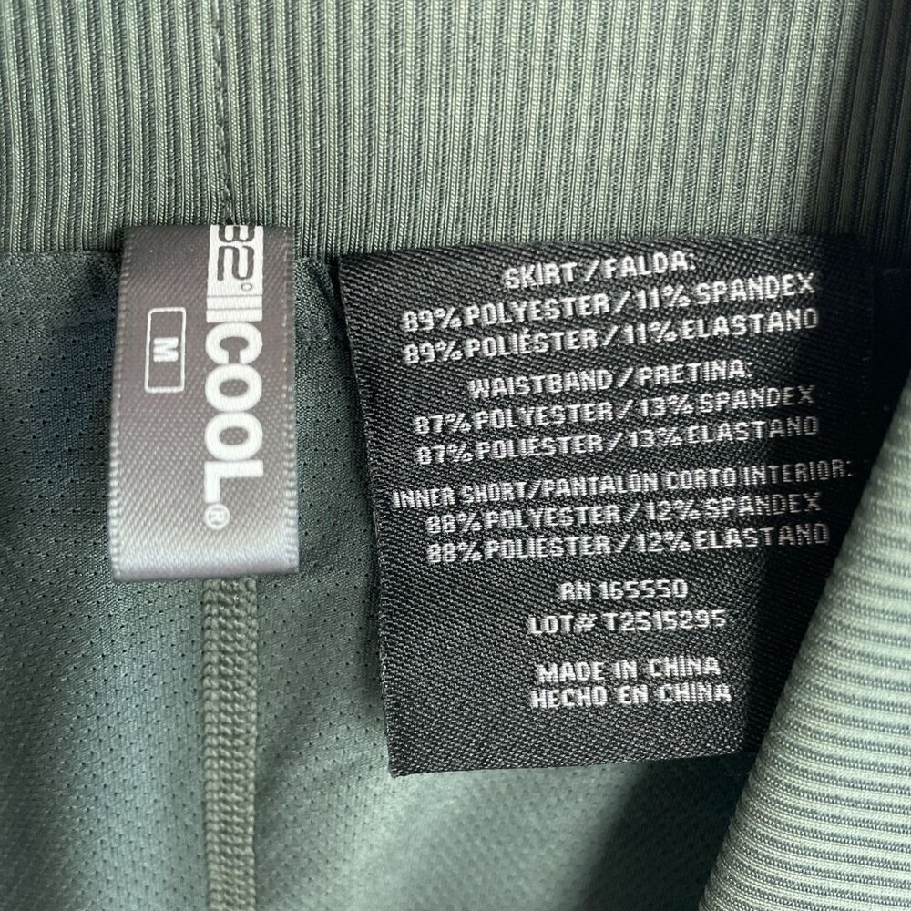 NWOT 32 Degrees Cool Women's M Green Skort  Elastic Waistband & Side Slits - Picture 6 of 7